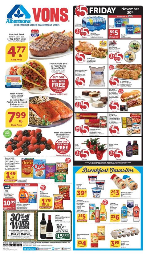Vons Weekly Circular Ad