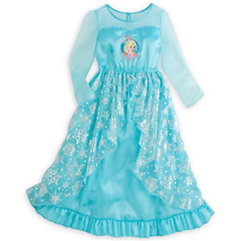 Buy NWT Disney Store Deluxe Elsa Nightgown Princess Queen Frozen Girl ...