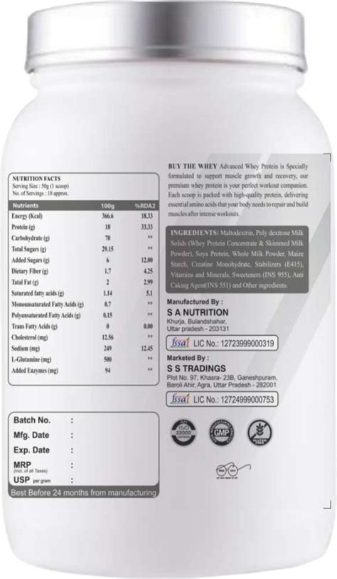 Buy The Whey Real Weight Gainer | 18g Protein | 367 Kcal | Lab Tested ...