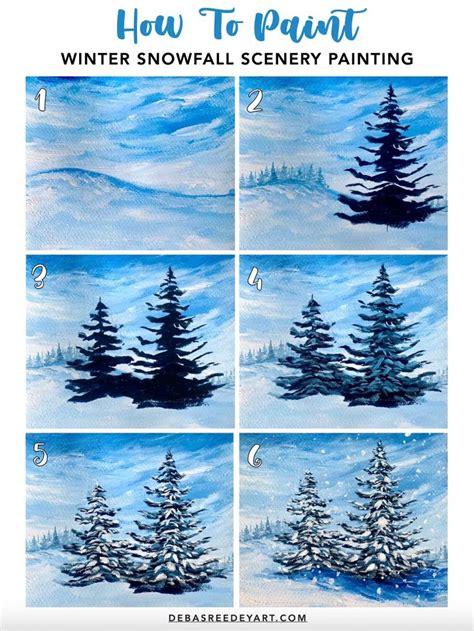 Image result for Easy Acrylic Winter Scene Tutorial