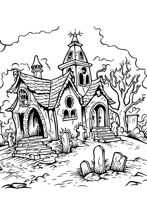 Haunted House Coloring Ideas