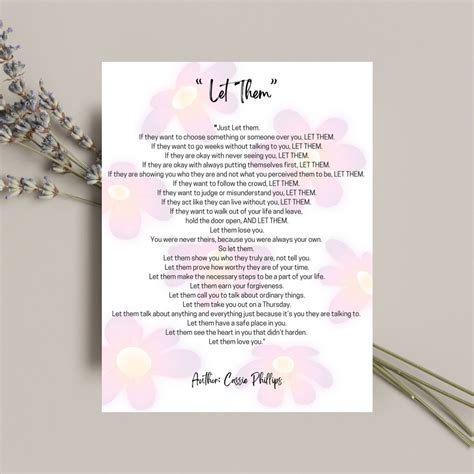 Let Them Poem 8.5x11 DIGITAL Print - Etsy