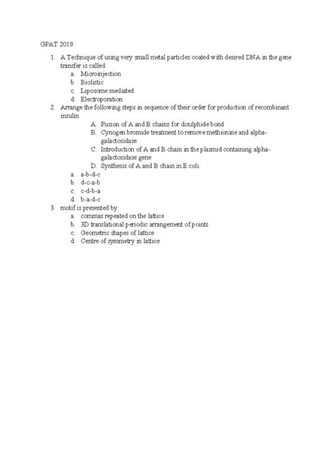 2018-GPAT - practice for pharmacy MCQs - GPAT 2018 A Technique of using ...
