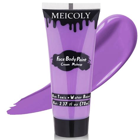 Amazon.com : MEICOLY Cream Light Purple Face Body Paint,2.37Oz Large ...