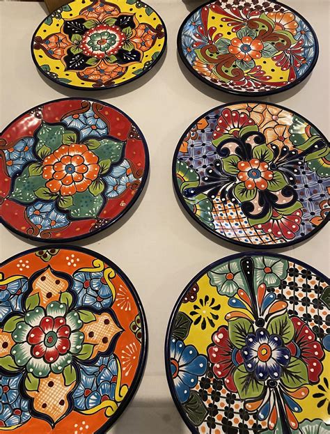 Set of 4 Mexican Pottery Talavera Plates 10 Lead Free | Etsy | Mexican ...