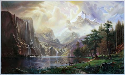 Among the Sierra Nevada Mountains, California - Albert Bierstadt Paintings