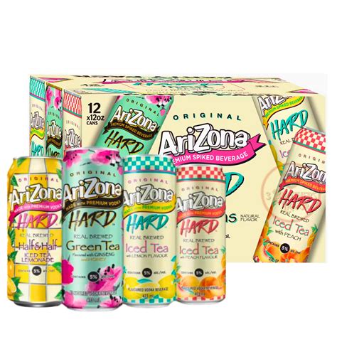 Arizona Hard Iced Tea Vodka Seltzer 12Pk Variety Pack (Contains Alcoho ...