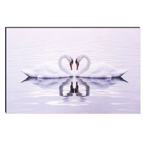 6MM MDF Swan Couple Satin Matt Texture UV Art Painting - eCraftIndia Online