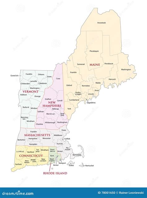 Us Map Of New England States