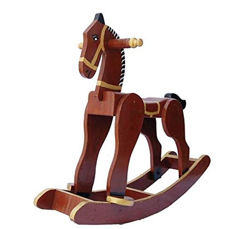 SEZHUMAI TRADERS Wood Rocking Horse, Multi Color, 2 Years : Amazon.in ...