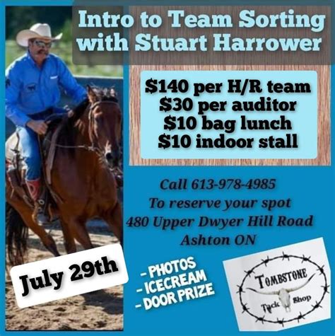 Intro to Team Sorting with Stuart Harrower, Tombstone Tack Shop, Aylmer ...