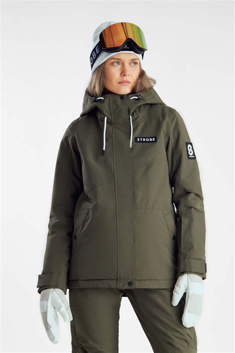 Aura Ski Jacket Olive Green - Women's - Strobe
