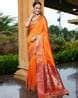 Buy Gold & Orange Sarees for Women by SATRANI Online | Ajio.com