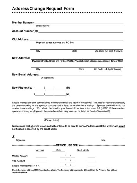 Image result for Address Change Request Form