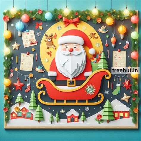 Santa Claus on a Sleigh Bulletin Board and Classroom Activity Ideas for ...