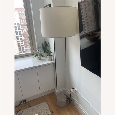 West Elm Industrial Outline Floor Lamp, Concrete - AptDeco