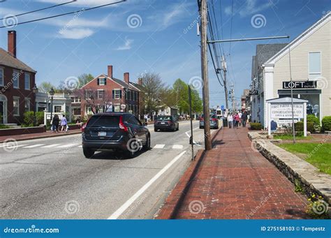 Downtown Freeport Maine on a Sunny Day Editorial Stock Photo - Image of ...
