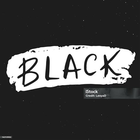 Black Lettering Word Textured Calligraphic Sign Vector Illustration Stock Illustration ...