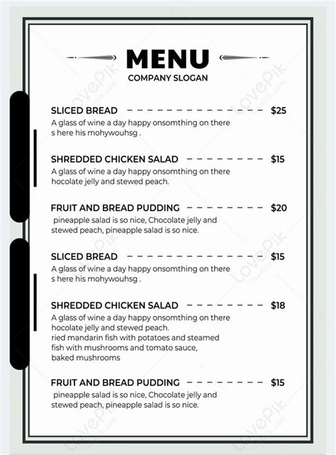 French Restaurant Menu Sample 的图像结果