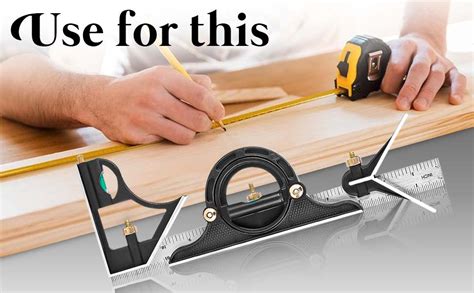ISC Combination Protractor Tri-Square Angle Ruler Machinist Measuring ...