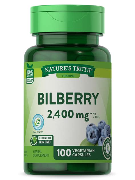 Buy Bilberry Fruit Extract Capsules 2400mg | 100 Count | Non-GMO ...