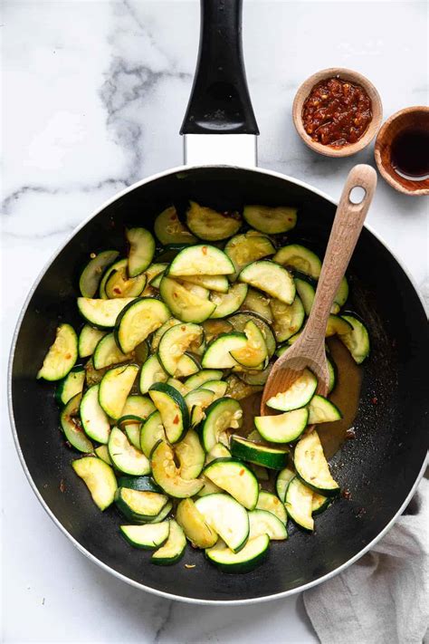 Chinese Spicy Zucchini Stir Fry | Food Faith Fitness