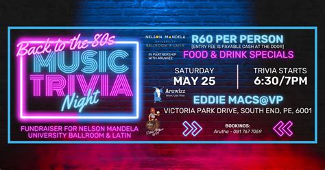 Back to the 80s Music Trivia Night | NMU Ballroom & Latin Fundraiser ...