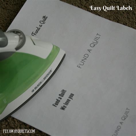 Image result for Making Quilt Labels Using Freezer Paper