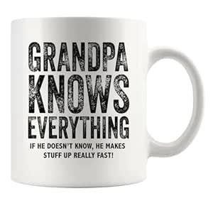 Buy Panvola Grandpa Knows Everything Grandpa Gifts from Granddaughter ...