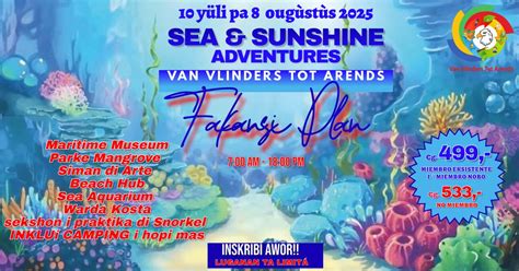 Fakansi plan "Sea & Sunshine Adventures" Van Vlinders tot Arends, Kaya ...