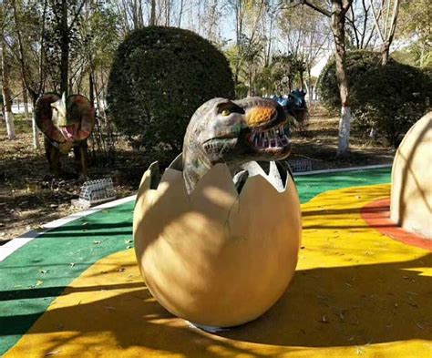 玻璃钢恐龙蛋雕塑美化深圳公园园林环境-方圳雕塑厂