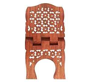 Woodiva Sheesham Wooden Hand Carved Holy Book Stand for Quran, Bible ...