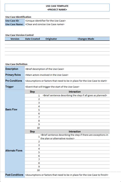 Use Case Template Excel – ITSM Docs - ITSM Documents & Templates