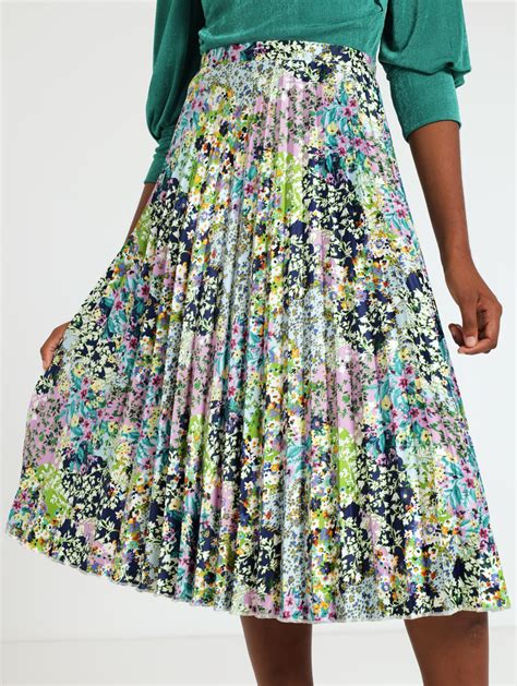 Floral Pleated Skirt – LEGiT