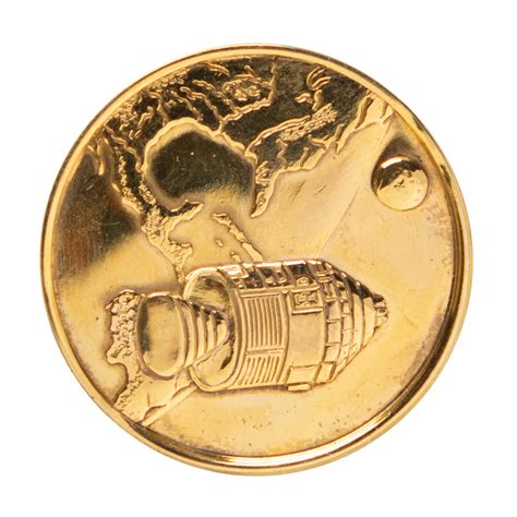Apollo 1 Gold Fliteline Medallion, Attested as Flown on the Apollo 9