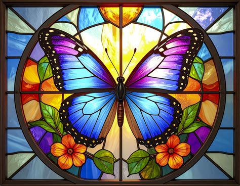 Stained Glass Window Butterfly Free Stock Photo - Public Domain Pictures