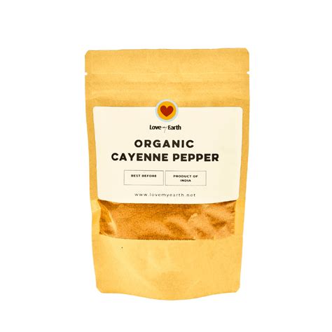 Organic Cayenne Pepper 100g – Love My Earth - Greensmith Grocers