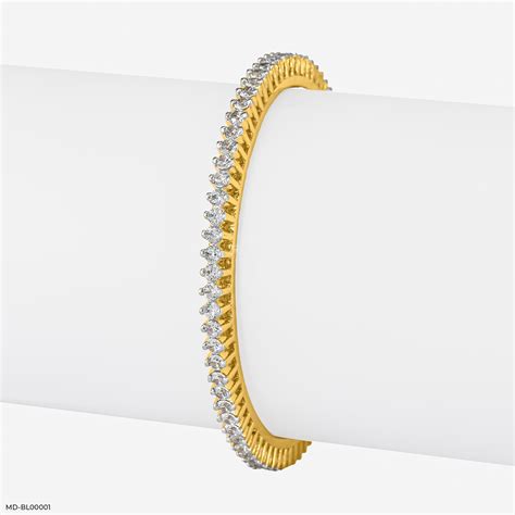 7 Cent Round Dazzle Diamond Bangle 18K Rose Gold – Maiora Diamonds