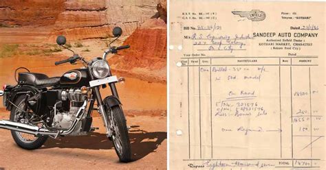 Royal Enfield Bullet 350 Once Costed Just Rs 18,700; Bill From 1986 ...