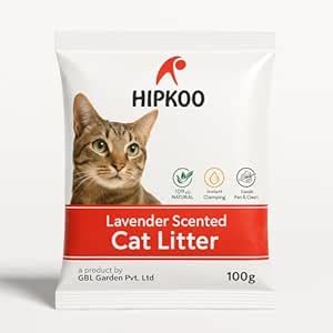 Buy Hipkoo Exclusive Cat Litter 100 gm 100% Natural Lavender Scented ...