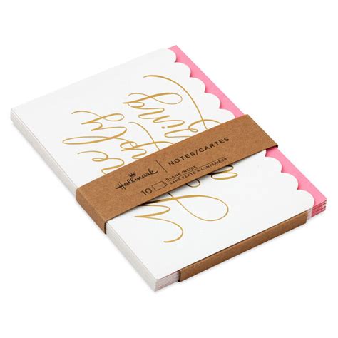 Simply Amazing Gold Lettering Blank Notes, Pack of 10 - Note Cards ...
