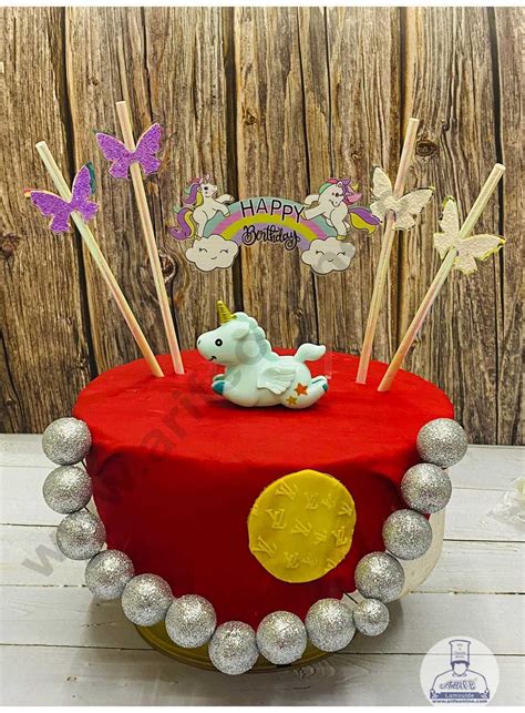 CAKE DECOR™ 1 Pieces Blue Baby Unicorn Toys Cake Toppers (SB-T-FM-2 ...