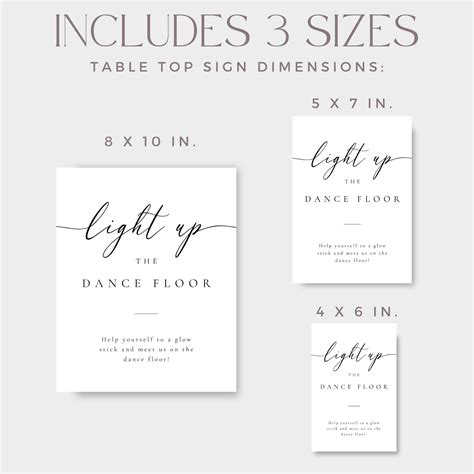 Light up the Dance Floor Wedding Sign, Let Love Glow, Glow Stick Sign ...