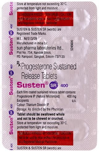 Susten 400 MG | Order Susten 400 MG Tablet Sr Online at Truemeds