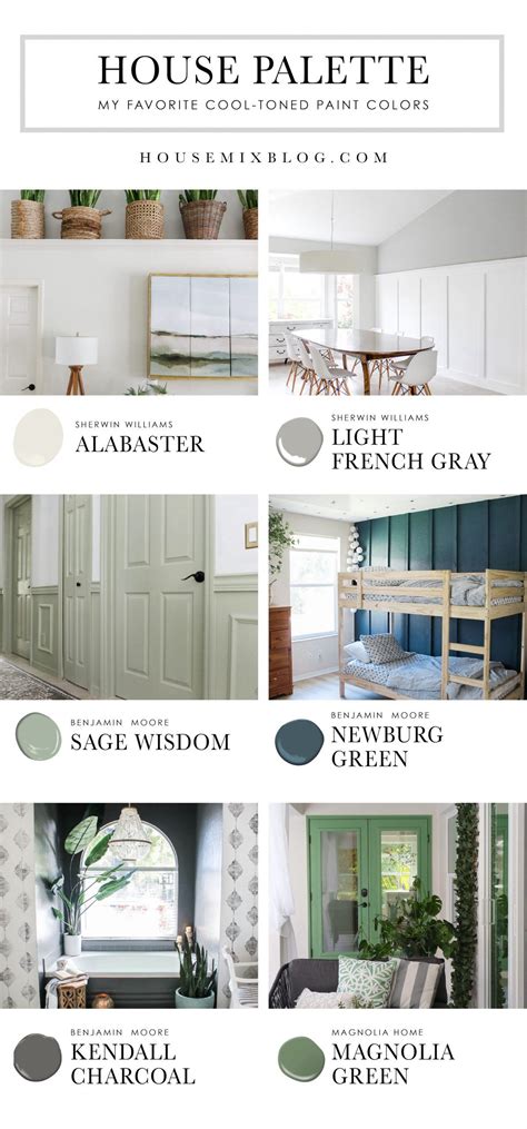 Whole house paint color palette | House color palettes, Paint colors ...
