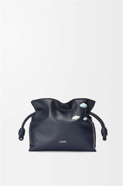Mini Flamenco clutch in nappa calfskin Dark Ink - LOEWE