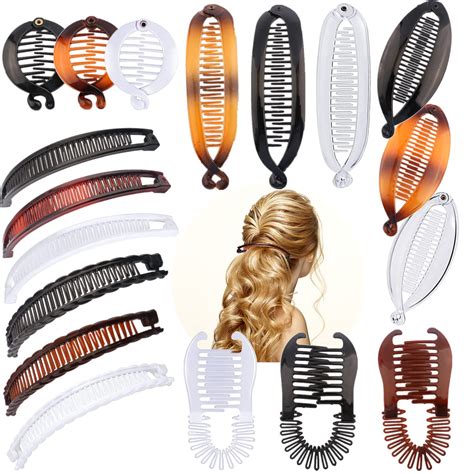 Amazon.com : 18 Pieces Banana Hair Clips Classic Hair Comb Banana Clips ...