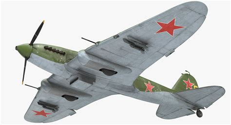 3D Ilyushin Il 2 WWII Soviet Attack Aircraft Rigged model | 3D Molier ...