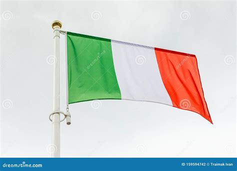 Flag of Italy with Green, White and Red Vertical Stripes Stock Photo ...