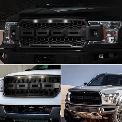 Buy 3pcs LED Front raptor stytle Grille Lights for 2013-2018 Dodge Ram ...